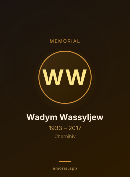 Memorial portrait of Wadym Wassyljew