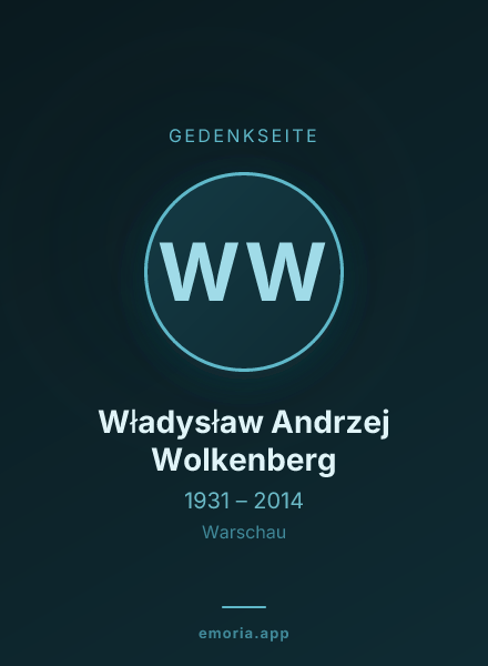 Gedenkportrait von Władysław Andrzej Wolkenberg