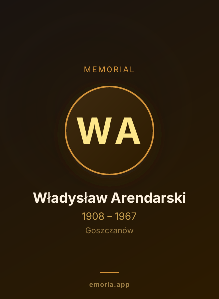 Memorial portrait of Władysław Arendarski