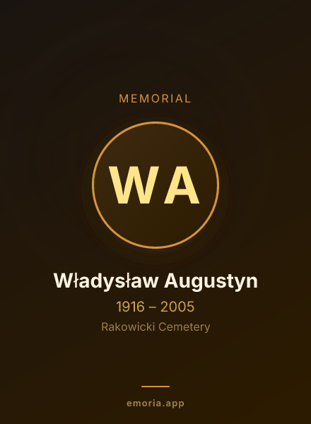 Memorial portrait of Władysław Augustyn