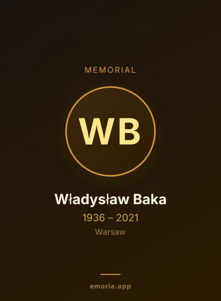 Memorial portrait of Władysław Baka