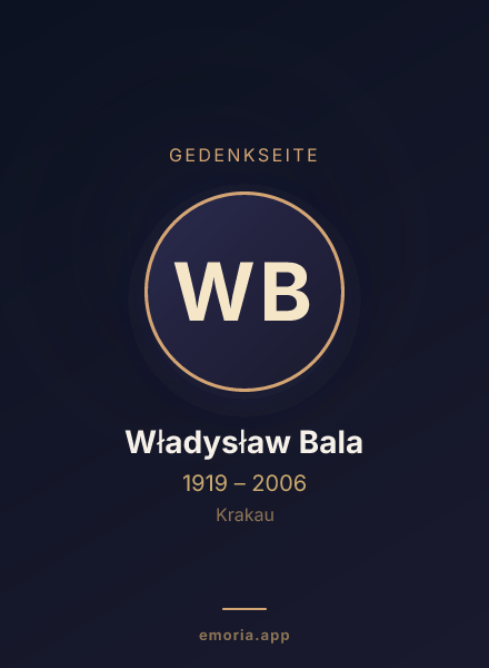 Gedenkportrait von Władysław Bala