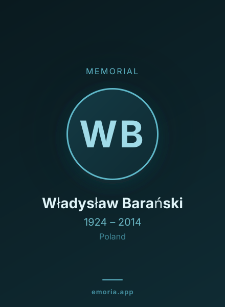 Memorial portrait of Władysław Barański