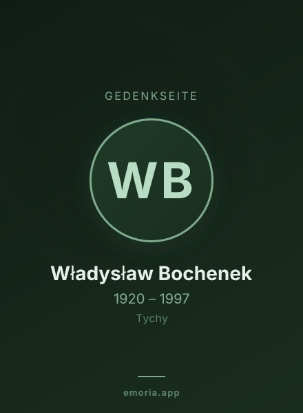 Gedenkportrait von Władysław Bochenek