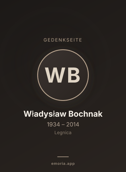 Gedenkportrait von Władysław Bochnak