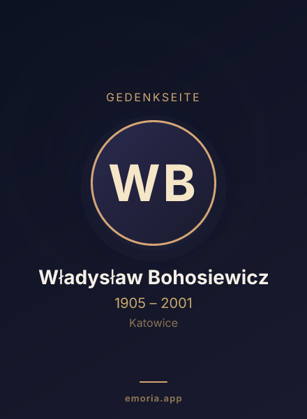 Gedenkportrait von Władysław Bohosiewicz