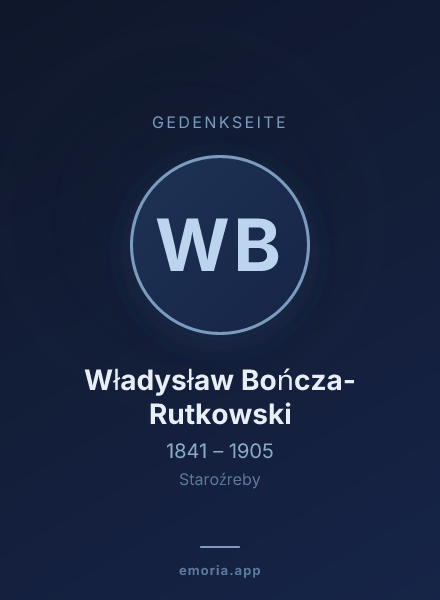 Gedenkportrait von Władysław Bończa-Rutkowski