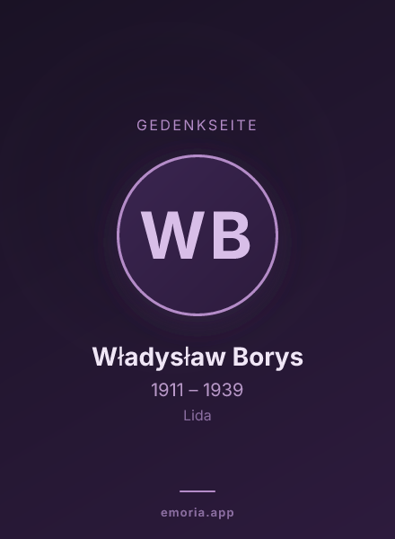 Gedenkportrait von Władysław Borys
