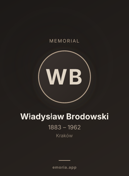Memorial portrait of Władysław Brodowski
