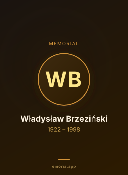 Memorial portrait of Władysław Brzeziński