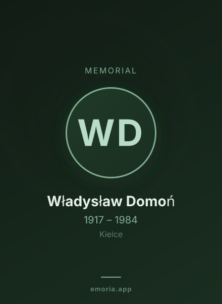 Memorial portrait of Władysław Domoń