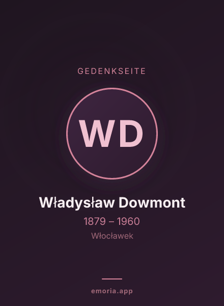 Gedenkportrait von Władysław Dowmont