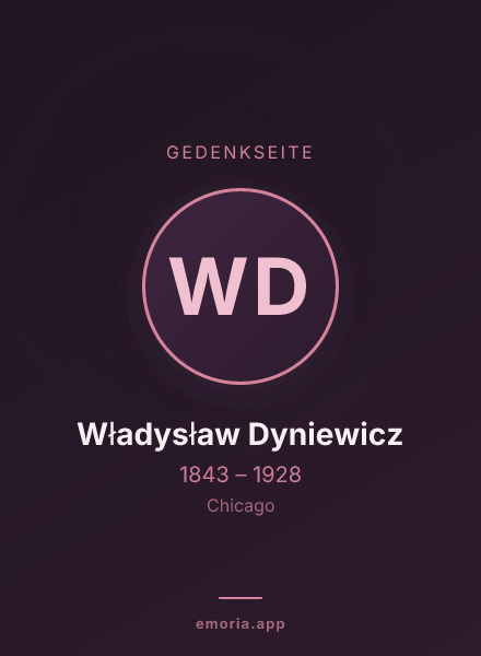 Gedenkportrait von Władysław Dyniewicz