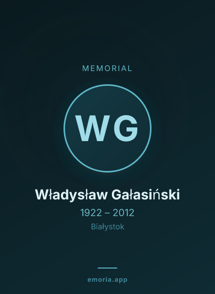 Memorial portrait of Władysław Gałasiński