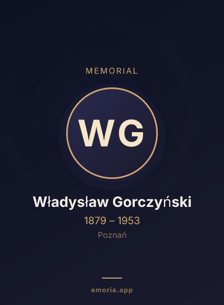 Memorial portrait of Władysław Gorczyński