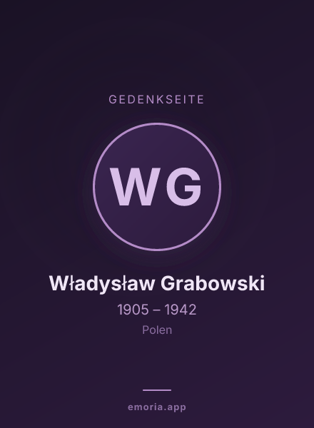 Gedenkportrait von Władysław Grabowski