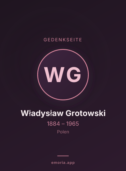 Gedenkportrait von Władysław Grotowski