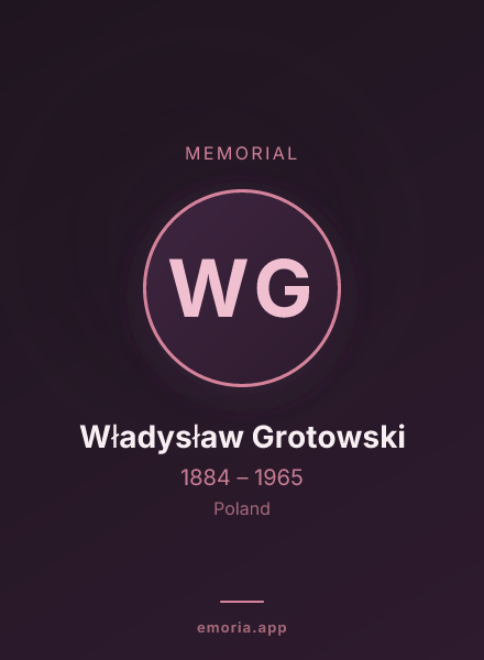 Memorial portrait of Władysław Grotowski