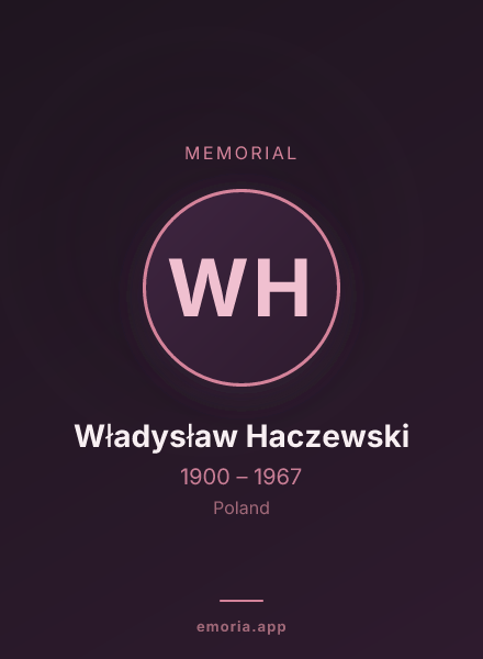 Memorial portrait of Władysław Haczewski