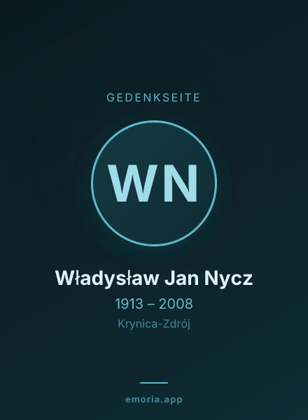 Gedenkportrait von Władysław Jan Nycz