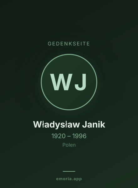 Gedenkportrait von Władysław Janik