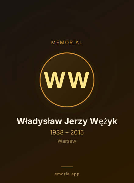 Memorial portrait of Władysław Jerzy Wężyk