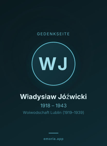 Gedenkportrait von Władysław Jóźwicki