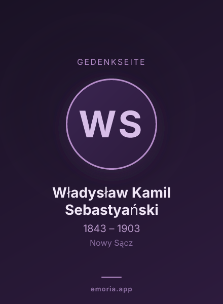 Gedenkportrait von Władysław Kamil Sebastyański