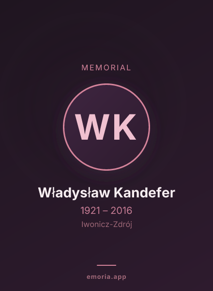 Memorial portrait of Władysław Kandefer