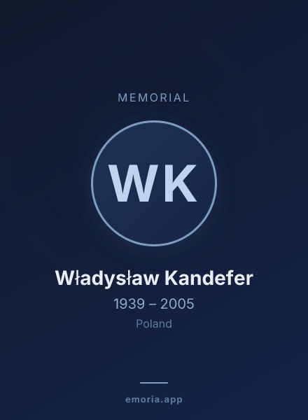 Memorial portrait of Władysław Kandefer
