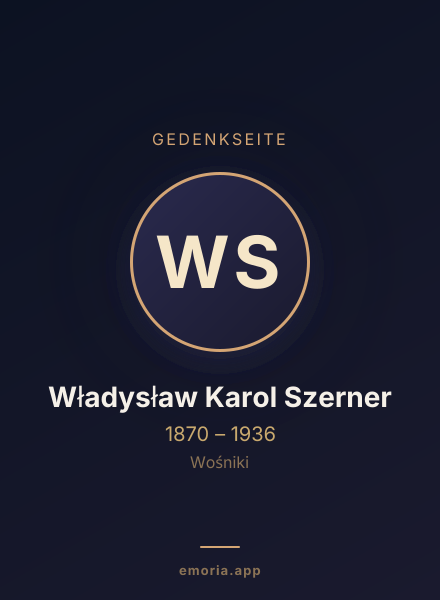 Gedenkportrait von Władysław Karol Szerner