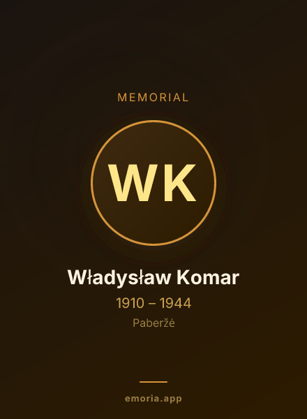 Memorial portrait of Władysław Komar