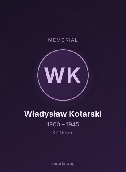 Memorial portrait of Władysław Kotarski