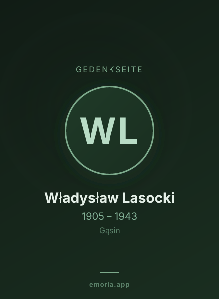 Gedenkportrait von Władysław Lasocki