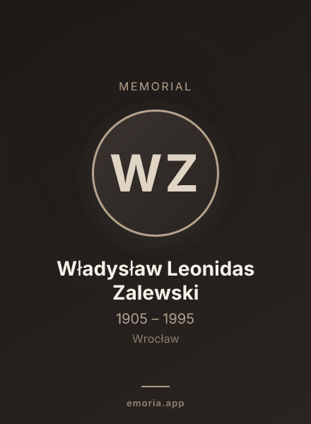 Memorial portrait of Władysław Leonidas Zalewski