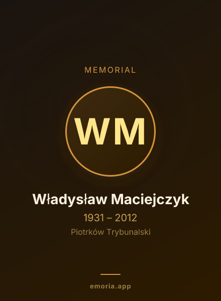 Memorial portrait of Władysław Maciejczyk