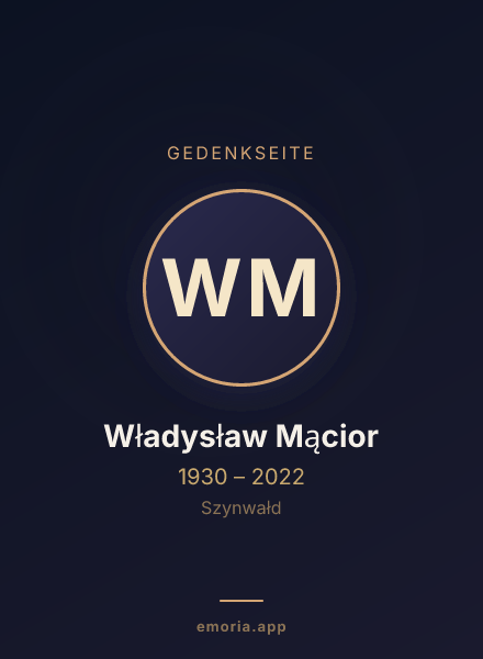 Gedenkportrait von Władysław Mącior