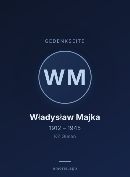 Gedenkportrait von Władysław Majka