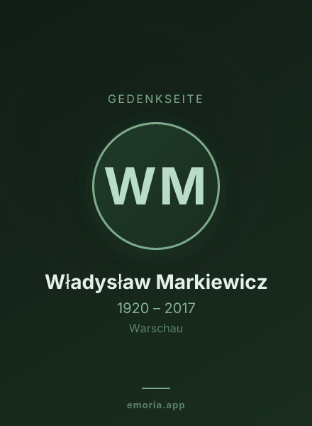 Gedenkportrait von Władysław Markiewicz