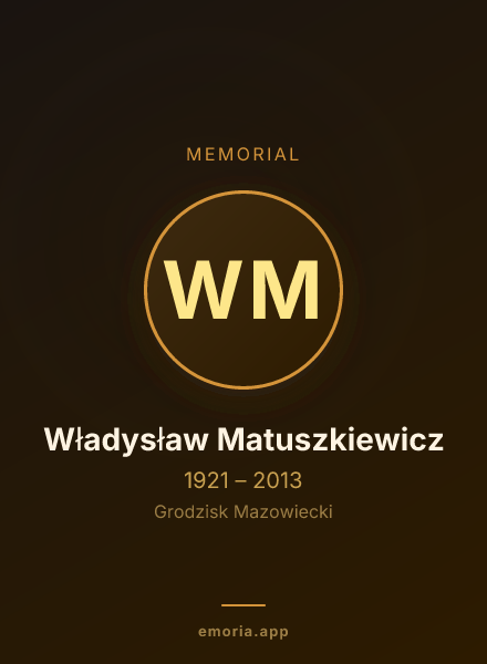 Memorial portrait of Władysław Matuszkiewicz