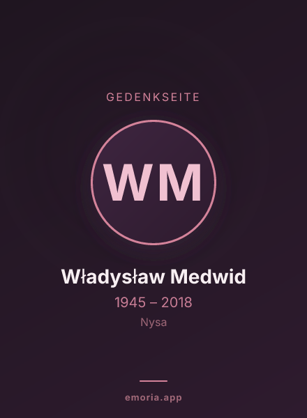Gedenkportrait von Władysław Medwid