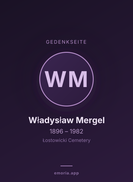 Gedenkportrait von Władysław Mergel