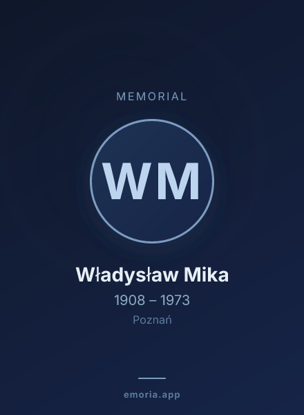 Memorial portrait of Władysław Mika
