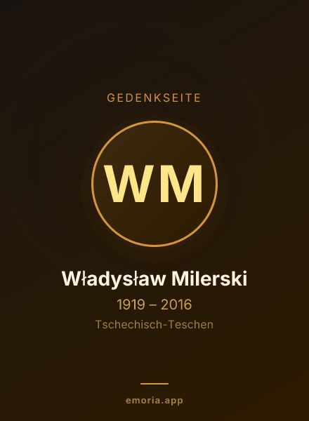 Gedenkportrait von Władysław Milerski