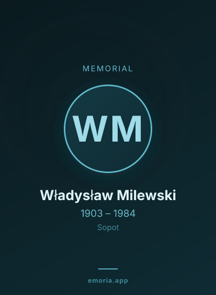 Memorial portrait of Władysław Milewski