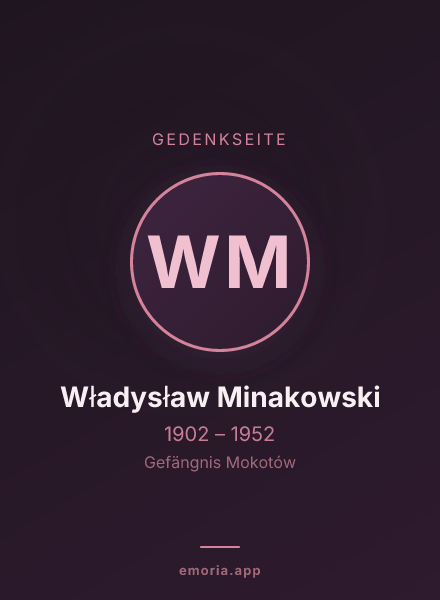 Gedenkportrait von Władysław Minakowski