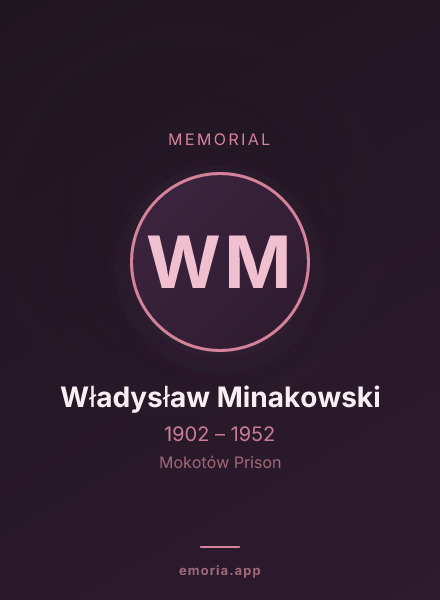 Memorial portrait of Władysław Minakowski