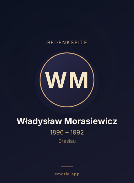 Gedenkportrait von Władysław Morasiewicz