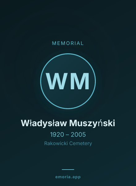 Memorial portrait of Władysław Muszyński