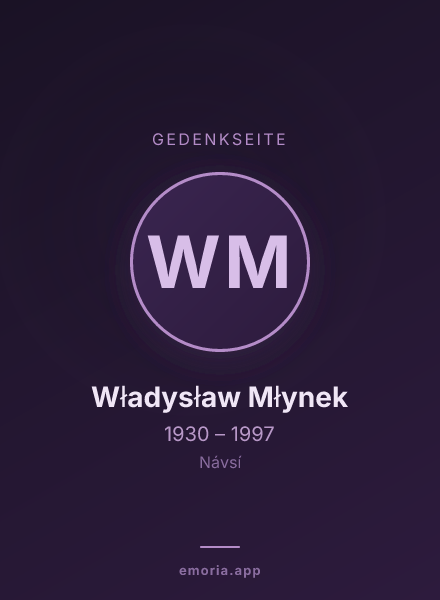 Gedenkportrait von Władysław Młynek
